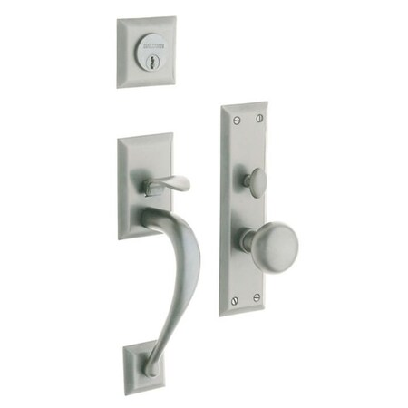 Baldwin Double Cylinder Entry Handlesets Lifetime Satin Nickel 6571.056.DBLC